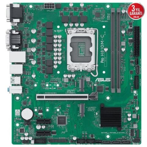 ASUS PRO H810M-C CSM DDR5 HDMI-DP TYPEC PCIE 5.0 1851P MATX KURUMSAL ANAKART