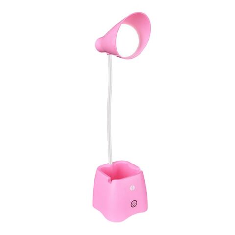 <![CDATA[S-link SL-M9052 Pembe 14 Ledli 3V 500mAh Kalemlikli Masa Lambası]]>
