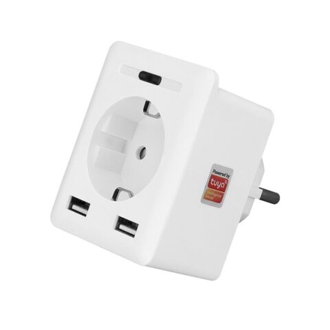 <![CDATA[S-Link Swapp SL-04 10A Akım Korumalı Akıllı Priz 2 USB 2.4 Ghz Wifi TUYA Destekli]]>
