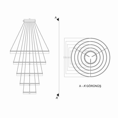 Sarkıt Led Avize Ovraite PLA30307
