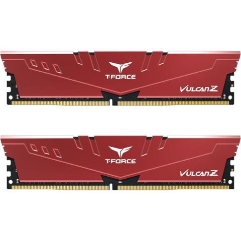 TEAM 32GB (2X 16GB) DDR4 3200MHZ CL16 DUAL KIT PC RAM T-FORCE VULCAN Z RED TLZRD432G3200HC16FDC01
