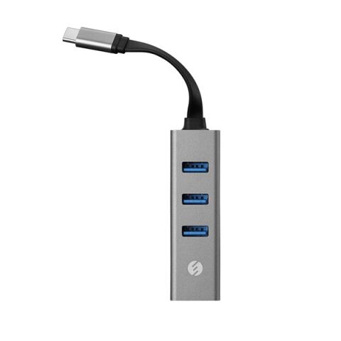 S-link Swapp SW-U3325 4 in 1 Gigabit 1000Mbps 3 Port USB 3.0 Ethernet Type C Hub Adaptör