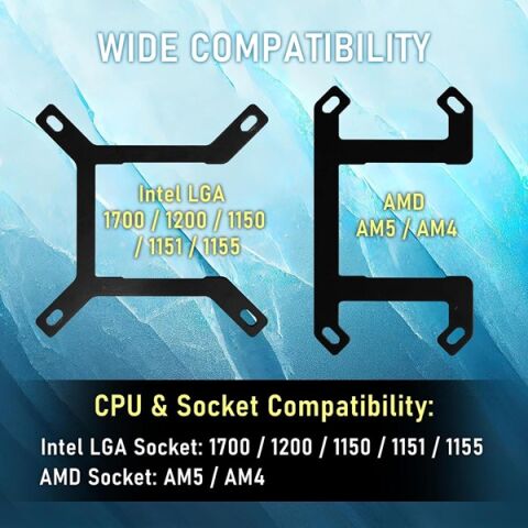 BITFENIX 240mm CUBE 240 AIO-240-WW27A-RP ARGB Sıvı Soğutmalı AM5-11851p İşlemci Fanı Beyaz