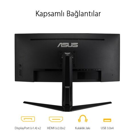 ASUS 34'' VA TUF GAMING VG34VQL1B 1MS 165HZ HDMI-DP KAVISLI GAMING MONİTÖR 3440X1440