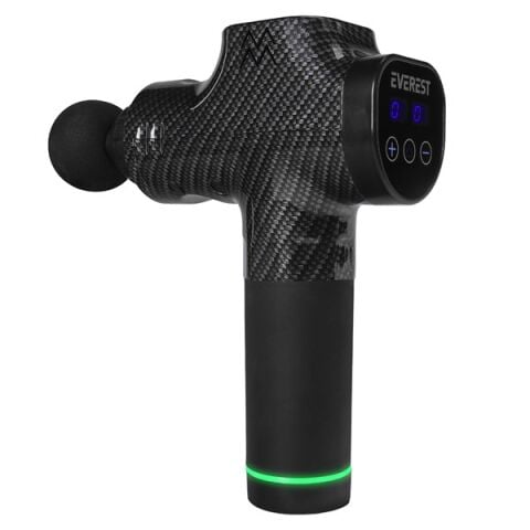 <![CDATA[Everest EV-MT51 12V Dijital Karbon Fiber/Siyah 2500 mAh Kablosuz Profesyonel Sporcu 30 Kademeli Hız 7 Başlıklı Masaj Tab]]>