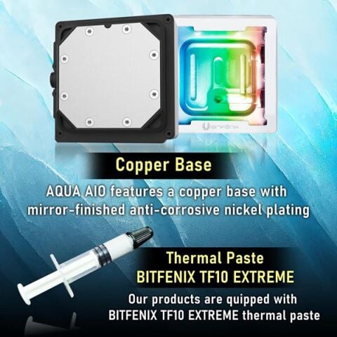 BITFENIX 360mm CUBE 360 AIO-360-WW27A-RP ARGB Sıvı Soğutmalı AM5-1851p İşlemci Fanı Beyaz