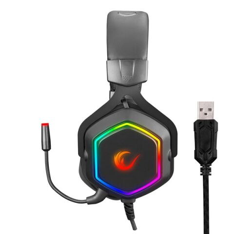 Rampage RM-K50 SELECT Siyah Usb 7.1 RGB Ledli Gaming Oyuncu Mikrofonlu Kulaklık