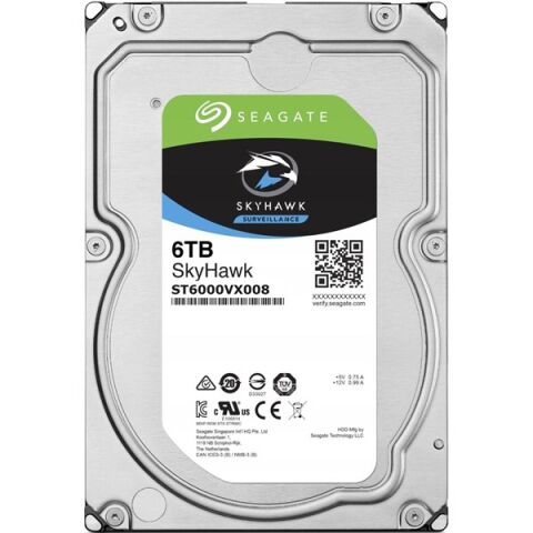 SEAGATE 6TB SKYHAWK ST6000VX008 5900 RPM 256MB SATA-3 Güvenlik Diski