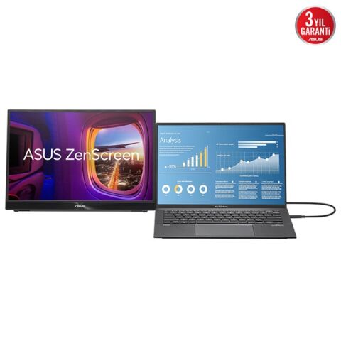 ASUS 15.6'' IPS ZENSCREEN MB16QHQ 5MS 120HZ HDMI TYPE-C TAŞINABİLİR MONİTÖR 2560X1440