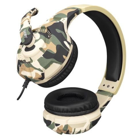 Snopy SN-8800 GAMETIME Kamuflaj Desenli PC 3,5M PS4-XBOX-Mobile Gaming Oyuncu Mikrofonlu Kulaklık