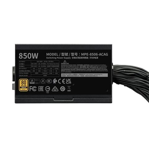 COOLERMASTER 850W 80+ GOLD MWE v3 MPE-8506-ACAG-BEU PCIE 5.0 TAM MODÜLER POWER SUPPLY