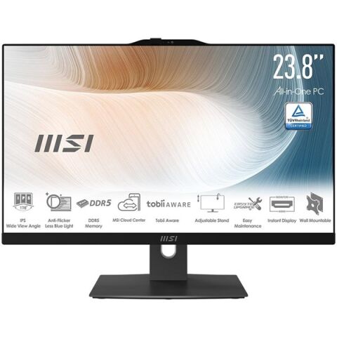 MSI 23.8'' MODERN AM242P 1M-1815XTR CORE 5 120U-24GB DDR5 RAM-1TB NVME-FDOS