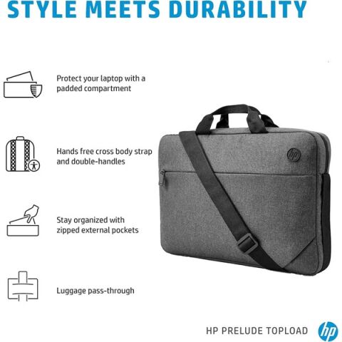 HP 15.6'' PRELUDE 1E7D7AA SLIM NOTEBOOK ÇANTASI GRI