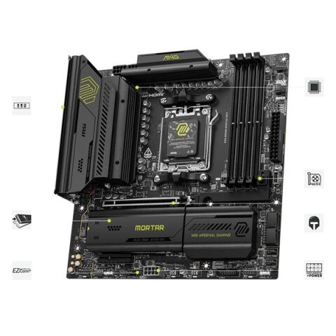 MSI MAG B850M MORTAR WIFI7 DDR5 HDMI-DP PCIE 5.0 AM5 MATX