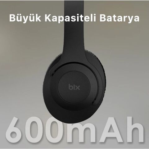 BİX BH2-BK Siyah SOUNDCRAFT BH2 KATLANABİLİR KULAKÜSTÜ KABLOSUZ KULAKLIK