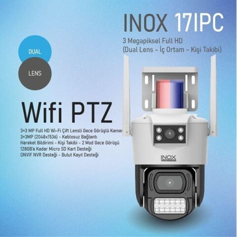 <![CDATA[INOX 17 3+3 MP DUAL LENS 2560 × 1440 WIFI IP65 WIFI IP KAMERA]]>