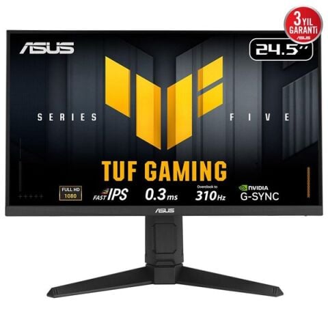 ASUS 24.5'' FAST IPS TUF GAMING VG259QMRL5A 0.3MS 310Hz HDMI-DP Gaming Monitör (1920 X 1080)