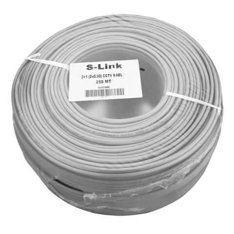 <![CDATA[S-LINK 250metre 2+1 SL-CT2250 0.50 CCTV Kablo]]>