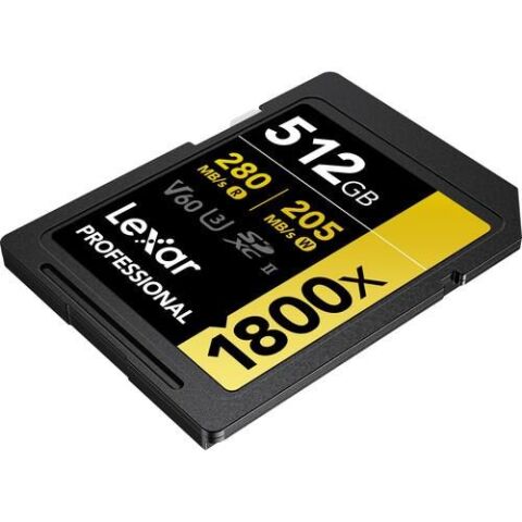 <![CDATA[LEXAR 512GB PROFESSIONAL 1800X LSD1800512G-BNNNG SDHC HAFIZA KARTI]]>
