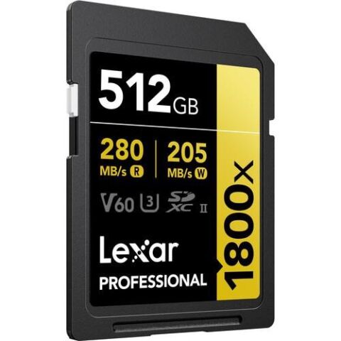 <![CDATA[LEXAR 512GB PROFESSIONAL 1800X LSD1800512G-BNNNG SDHC HAFIZA KARTI]]>