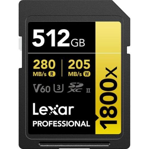 <![CDATA[LEXAR 512GB PROFESSIONAL 1800X LSD1800512G-BNNNG SDHC HAFIZA KARTI]]>