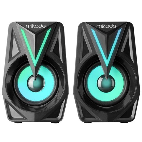 <![CDATA[Mikado MD-S23 GLARE 2.0 Multimedia 3W*2 Siyah USB RGB Işıklı Gaming Speaker Hoparlör]]>