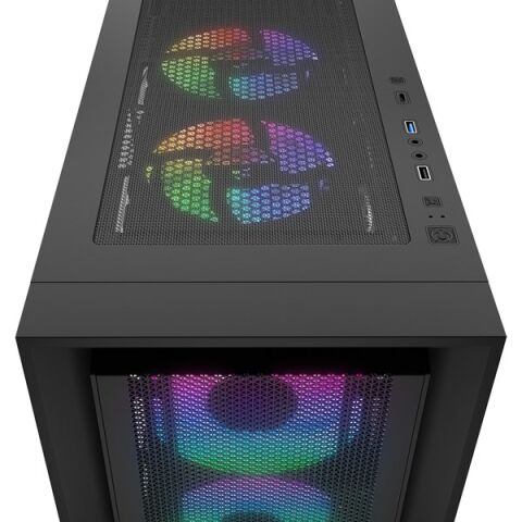 RAMPAGE 750W 80+ BRONZE VOYAGER 4-RGB FANLI GAMING MID-TOWER PC KASASI