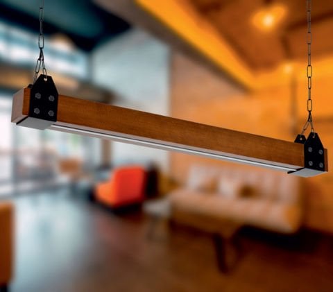 Ahşap LED Lineer Avize 120 cm 25W PLA-001