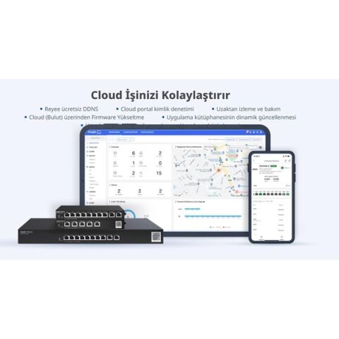 RUIJIE 5port RG-EG305GH-P-E GIGABIT Bulut Yönetimli (Cloud Managed) PoE VPN Router