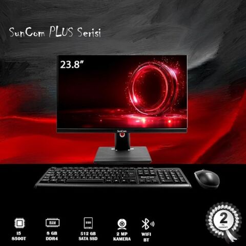 SUNCOM 23.8'' PLUS 8G-P01 CORE i5 8500T 8GB RAM- 512GB SSD- O/B HD FDOS