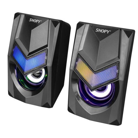 <![CDATA[SNOPY SN-X25 1+1 USB Siyah 6w Hoparlör RGB Ledli]]>