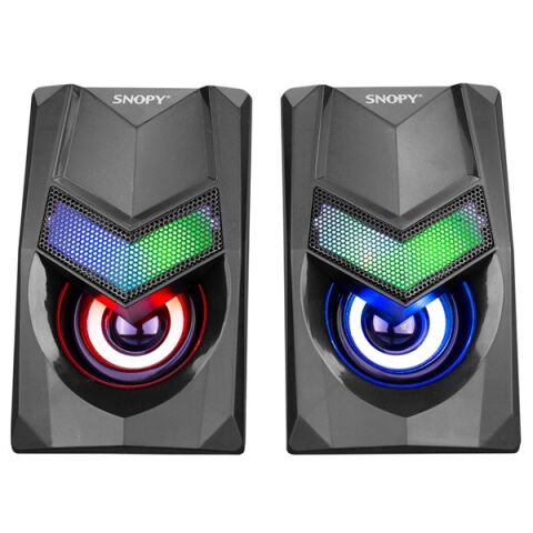 <![CDATA[SNOPY SN-X25 1+1 USB Siyah 6w Hoparlör RGB Ledli]]>