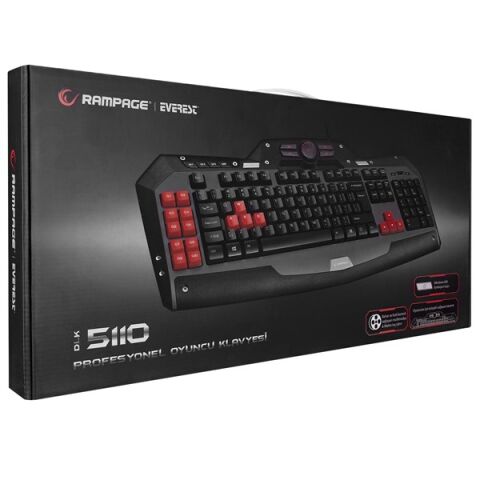 Everest DLK-5110 Siyah USB Makrolu Gaming Q Multimedia Klavye