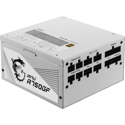 MSI 750W 80+ GOLD MPG A750GF WHITE POWER SUPPLY