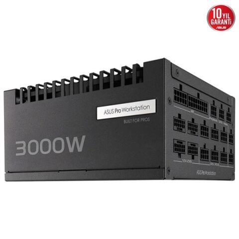 ASUS 3000W 80+ PLATINUM PRO WS 3000P TAM MODÜLER POWER SUPPLY 4-Ekran Kartına Kadar Destekler