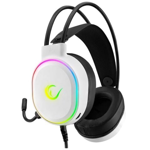 Rampage ROGUE Beyaz USB RGB Ledli Gaming Oyuncu Mikrofonlu Kulaklık