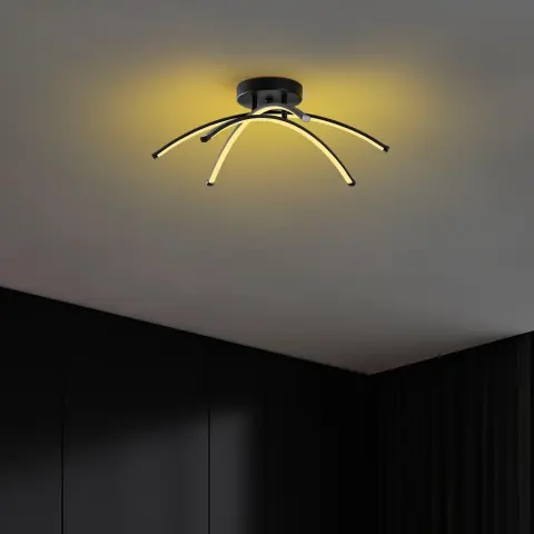 Pütürlü Siyah Led'Li Avize PER-13685