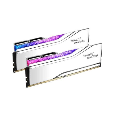 GSKILL 32GB (2X 16GB) DDR5 8000MHZ CL38 RGB DUAL KIT PC RAM TRIDENT Z5 ROYAL NEO SILVER F5-8000J3848H16GX2-TR5NS
