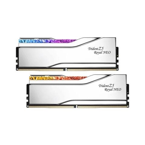 GSKILL 32GB (2X 16GB) DDR5 8000MHZ CL38 RGB DUAL KIT PC RAM TRIDENT Z5 ROYAL NEO SILVER F5-8000J3848H16GX2-TR5NS