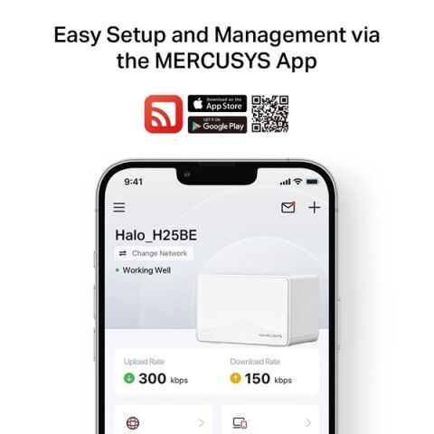 MERCYSYS HALO H25BE (2-pack) WIFI7 BE3600 DUAL BAND ROUTER 2-li paket