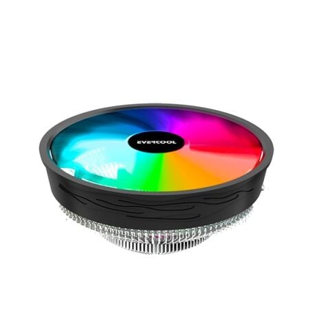 EVERCOOL 120mm CS-02 Rainbow Hava Soğutmalı AM5-1700p İşlemci Fanı