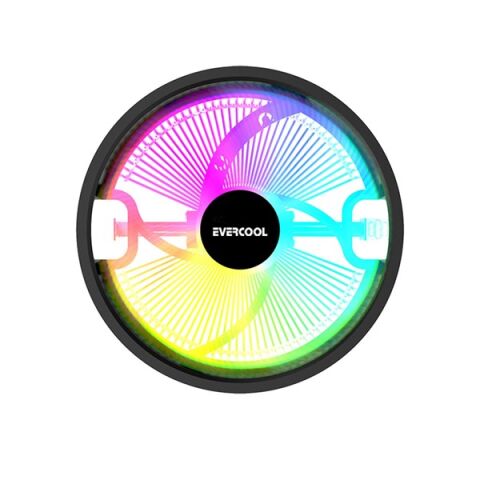 EVERCOOL 120mm CS-02 Rainbow Hava Soğutmalı AM5-1700p İşlemci Fanı