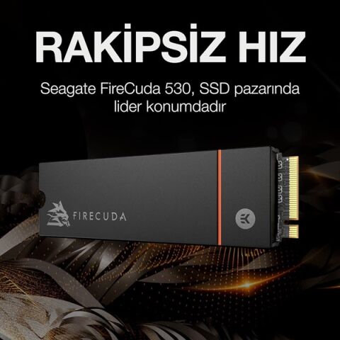 SEAGATE 2TB FIRECUDA 530 ZP2000GM3A023 7300-6900MB/s M2 NVME GEN4 DİSK SOĞUTUCULU