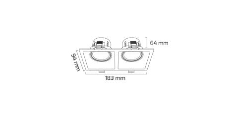 Goya Gy 1737-8 2x8 Watt Triac Dim Sıva Altı LED Armatür