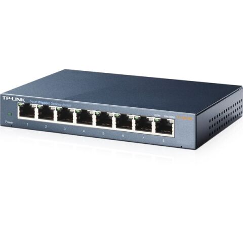 TP-LINK 8-PORT TL-SG108 GIGABIT YÖNETİLEMEZ SWITCH METAL KASA