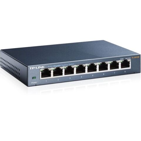 TP-LINK 8-PORT TL-SG108 GIGABIT YÖNETİLEMEZ SWITCH METAL KASA