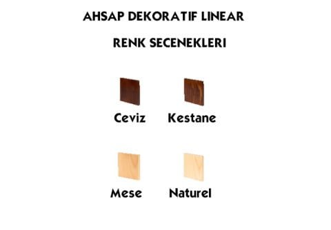 PLA-003 Ahşap Dekoratif Linear 180 Cm Natuline