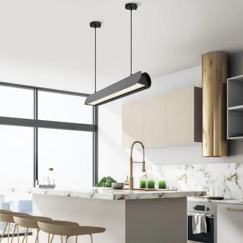 Pütürlü Siyah Led'Li Linear Sarkıt PER-13456