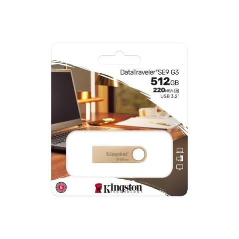 <![CDATA[KINGSTON 512GB  DataTraveler SE9 G3 DTSE9G3/512GB USB 3.2 BELLEK]]>