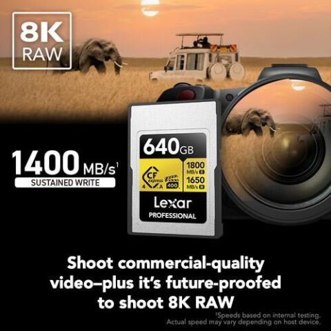 <![CDATA[LEXAR 640GB PROFESSIONAL GOLD LCAGOLD640G- RNENG CFEXPRESS 4.0 TYPE-A KART]]>